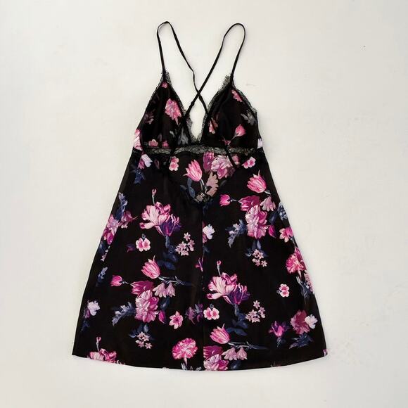 Floral Print Mini Slip Dress - Picture 2 of 3